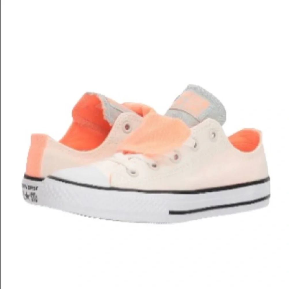 Converse Ox White Hyper Orange Girls Size 12 Converse All Star Chucks Low Tops